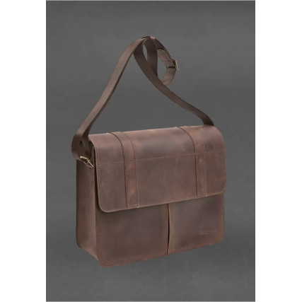 Кожаная сумка-портфель Classic коричневый BN-BAG-55-o – Фото 3