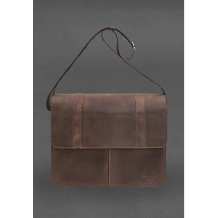 Кожаная сумка-портфель Classic коричневый BN-BAG-55-o – Фото 4