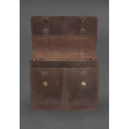 Кожаная сумка-портфель Classic коричневый BN-BAG-55-o – Фото 6