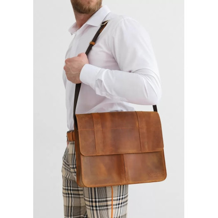 Кожаная сумка-портфель Classic светло-коричневый BN-BAG-55-k-kr – Фото 1