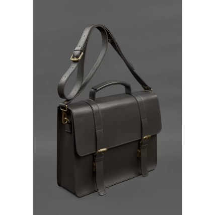Кожаная сумка-портфель Porte шоколадный BN-BAG-58-choko – Фото 6