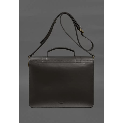 Кожаная сумка-портфель Porte шоколадный BN-BAG-58-choko – Фото 7
