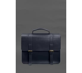 Кожаная сумка-портфель Porte синий BN-BAG-58-navy-blue