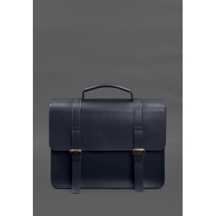 Кожаная сумка-портфель Porte синий BN-BAG-58-navy-blue – Фото 1