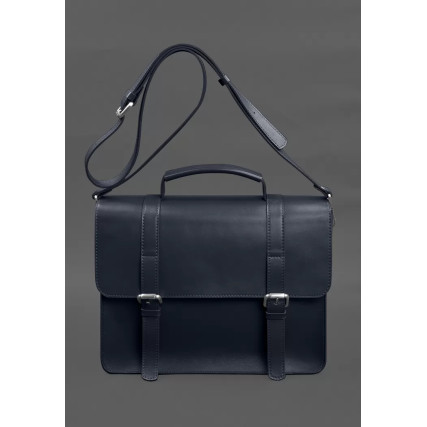 Кожаная сумка-портфель Porte синий BN-BAG-58-navy-blue – Фото 6