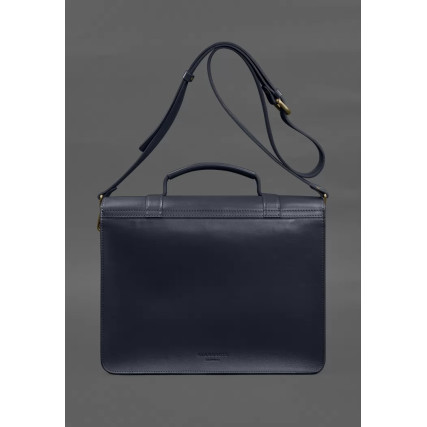 Кожаная сумка-портфель Porte синий BN-BAG-58-navy-blue – Фото 8