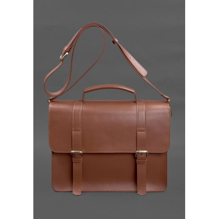 Кожаная сумка-портфель Porte светло-коричневый BN-BAG-58-k – Фото 5