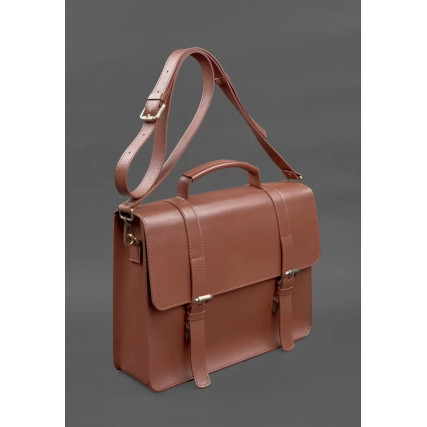 Кожаная сумка-портфель Porte светло-коричневый BN-BAG-58-k – Фото 6