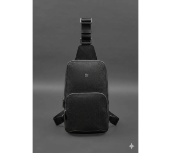 Кожаный рюкзак (сумка-слинг) Saffiano черный BN-BAG-49-bw Кожаный рюкзак (сумка-слинг) Saffiano черный BN-BAG-49-bw