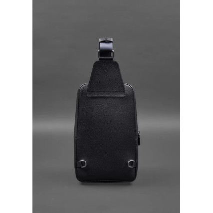 Кожаный рюкзак (сумка-слинг)  Saffiano синий BN-BAG-49-navy-blue – Фото 3