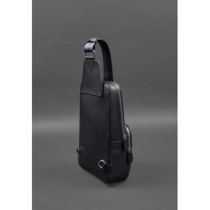 Кожаный рюкзак (сумка-слинг)  Saffiano синий BN-BAG-49-navy-blue – Фото 4