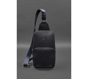 Кожаный рюкзак (сумка-слинг) Saffiano синий BN-BAG-49-navy-blue Кожаный рюкзак (сумка-слинг) Saffiano синий BN-BAG-49-navy-blue