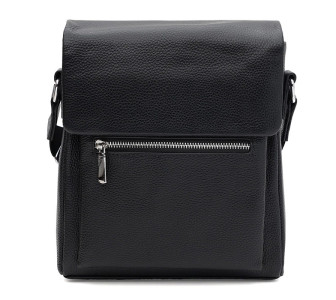 Мужская кожаная сумка Borsa Leather черная K1608-1bl-black