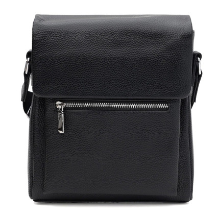 Мужская кожаная сумка Borsa Leather черная K1608-1bl-black