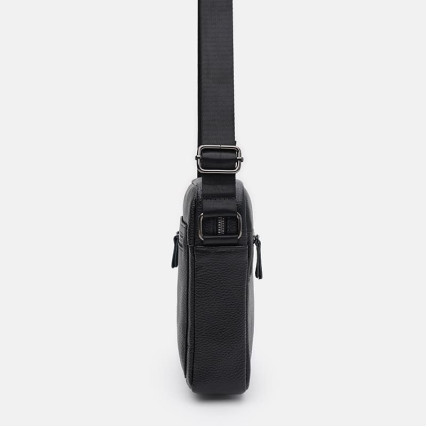 Мужская кожаная сумка Borsa Leather черная K19803-2bl-black – Фото 3