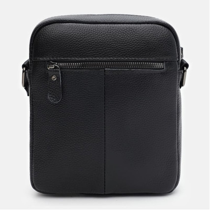Мужская кожаная сумка Borsa Leather черная K19803-2bl-black – Фото 4