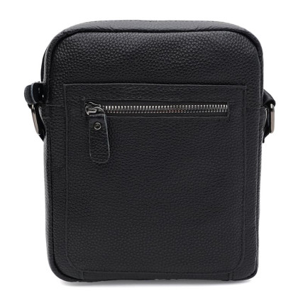 Мужская кожаная сумка Borsa Leather черная K19803-2bl-black – Фото 1