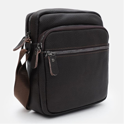 Мужская кожаная сумка Borsa Leather коричневая K19803-1br-brown – Фото 5