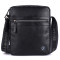 Мужская кожаная сумка Brampton London Crossflow черная 64403 BLK