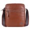 Мужская кожаная сумка Brampton London Crossflow рыжая 64405 TAN