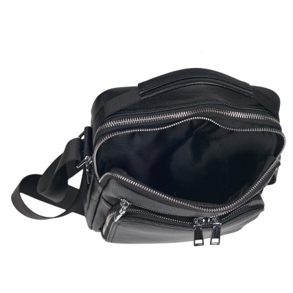 Мужская кожаная сумка Buffalo Bags черная M2451A – Фото 6