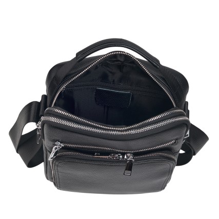 Мужская кожаная сумка Buffalo Bags черная M2451A – Фото 7