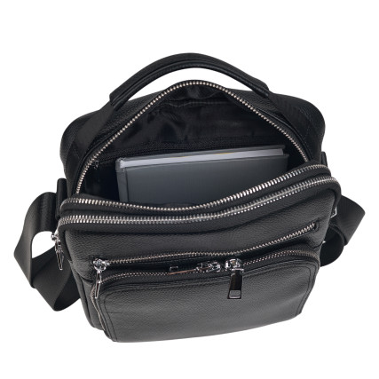 Мужская кожаная сумка Buffalo Bags черная M2451A – Фото 8