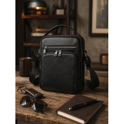 Мужская кожаная сумка Buffalo Bags черная M2451A