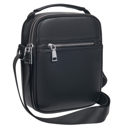 Мужская кожаная сумка Buffalo Bags черная M2458A – Фото 2