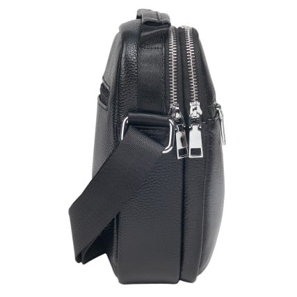 Мужская кожаная сумка Buffalo Bags черная M2458A – Фото 3