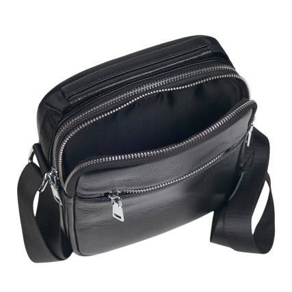 Мужская кожаная сумка Buffalo Bags черная M2458A – Фото 6