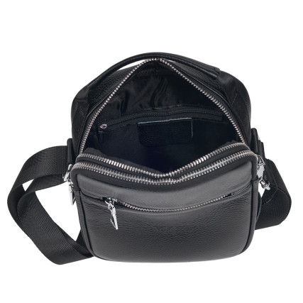 Мужская кожаная сумка Buffalo Bags черная M2458A – Фото 7