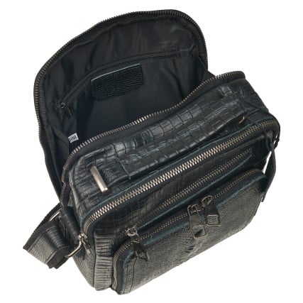 Мужская кожаная сумка Buffalo Bags черная M6014Acroco – Фото 7