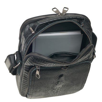 Мужская кожаная сумка Buffalo Bags черная M6014Acroco – Фото 8