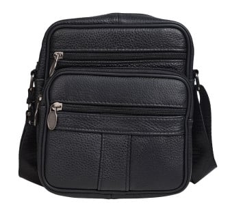 Мужская кожаная сумка Buffalo Bags черная M6108A