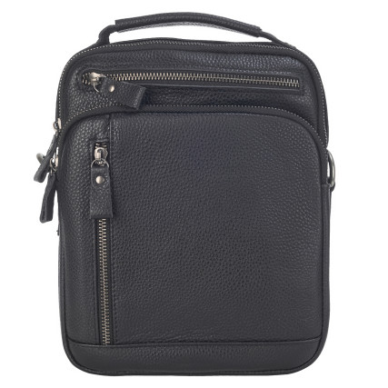 Мужская кожаная сумка Buffalo Bags черная M6154A – Фото 1