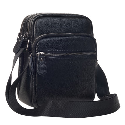 Мужская кожаная сумка Buffalo Bags черная M6190A – Фото 2