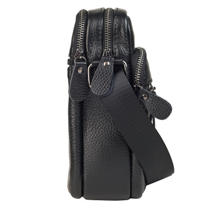 Мужская кожаная сумка Buffalo Bags черная M6190A – Фото 4
