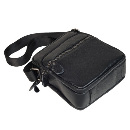 Мужская кожаная сумка Buffalo Bags черная M6190A – Фото 5
