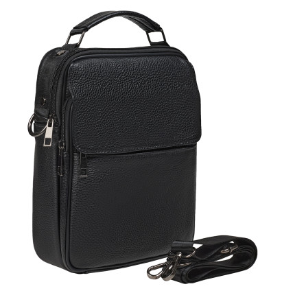 Мужская кожаная сумка Buffalo Bags черная M6246A – Фото 2