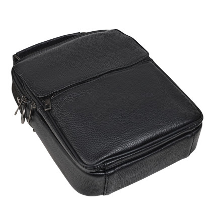 Мужская кожаная сумка Buffalo Bags черная M6246A – Фото 5