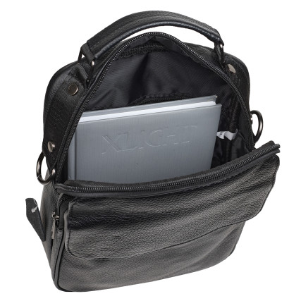 Мужская кожаная сумка Buffalo Bags черная M6246A – Фото 7