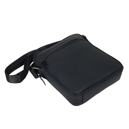 Мужская кожаная сумка Buffalo Bags черная M6265A – Фото 4