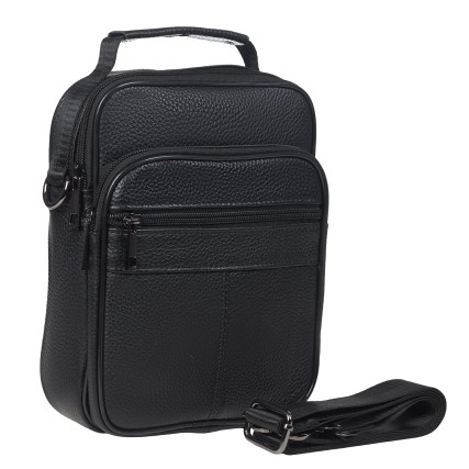 Мужская кожаная сумка Buffalo Bags черная M6295A – Фото 2