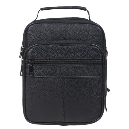 Мужская кожаная сумка Buffalo Bags черная M6295A Мужская кожаная сумка Buffalo Bags черная M6295A