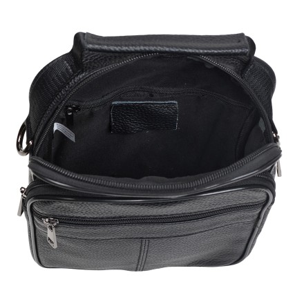 Мужская кожаная сумка Buffalo Bags черная M6295A – Фото 6