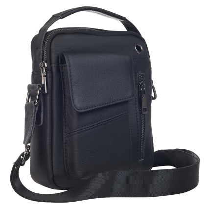 Мужская кожаная сумка Buffalo Bags черная M7512A-1 – Фото 2