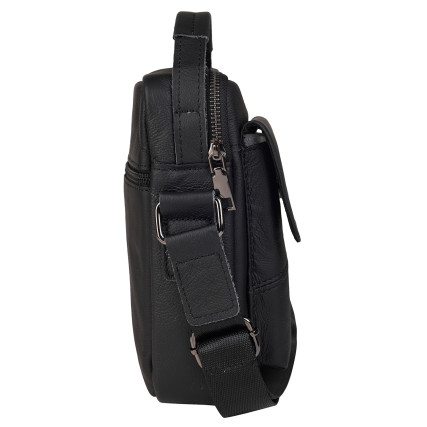 Мужская кожаная сумка Buffalo Bags черная M7512A-1 – Фото 4