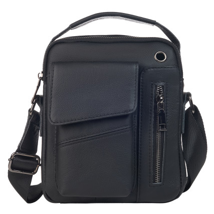 Мужская кожаная сумка Buffalo Bags черная M7512A-1 – Фото 1
