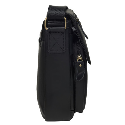 Мужская кожаная сумка Buffalo Bags черная M819A-1 – Фото 4